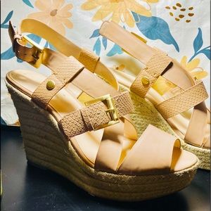 Nine West Strapy Buckle wedge sandals